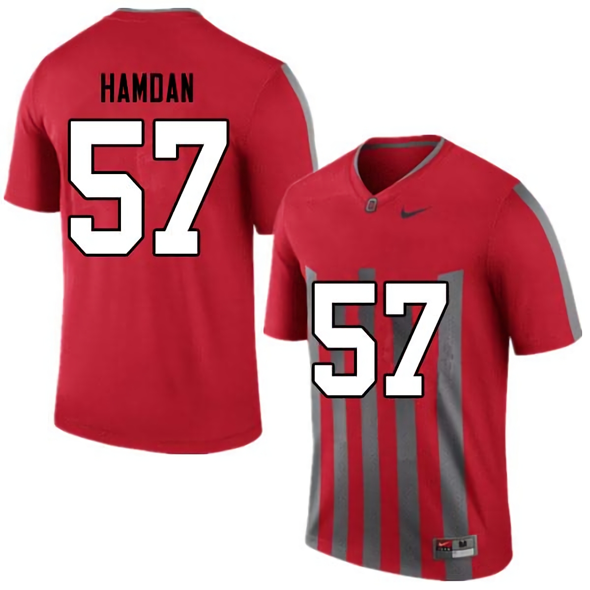 Zaid Hamdan Ohio State Buckeyes Men's NCAA #57 Nike Retro College Stitched Football Jersey IBS8756PB